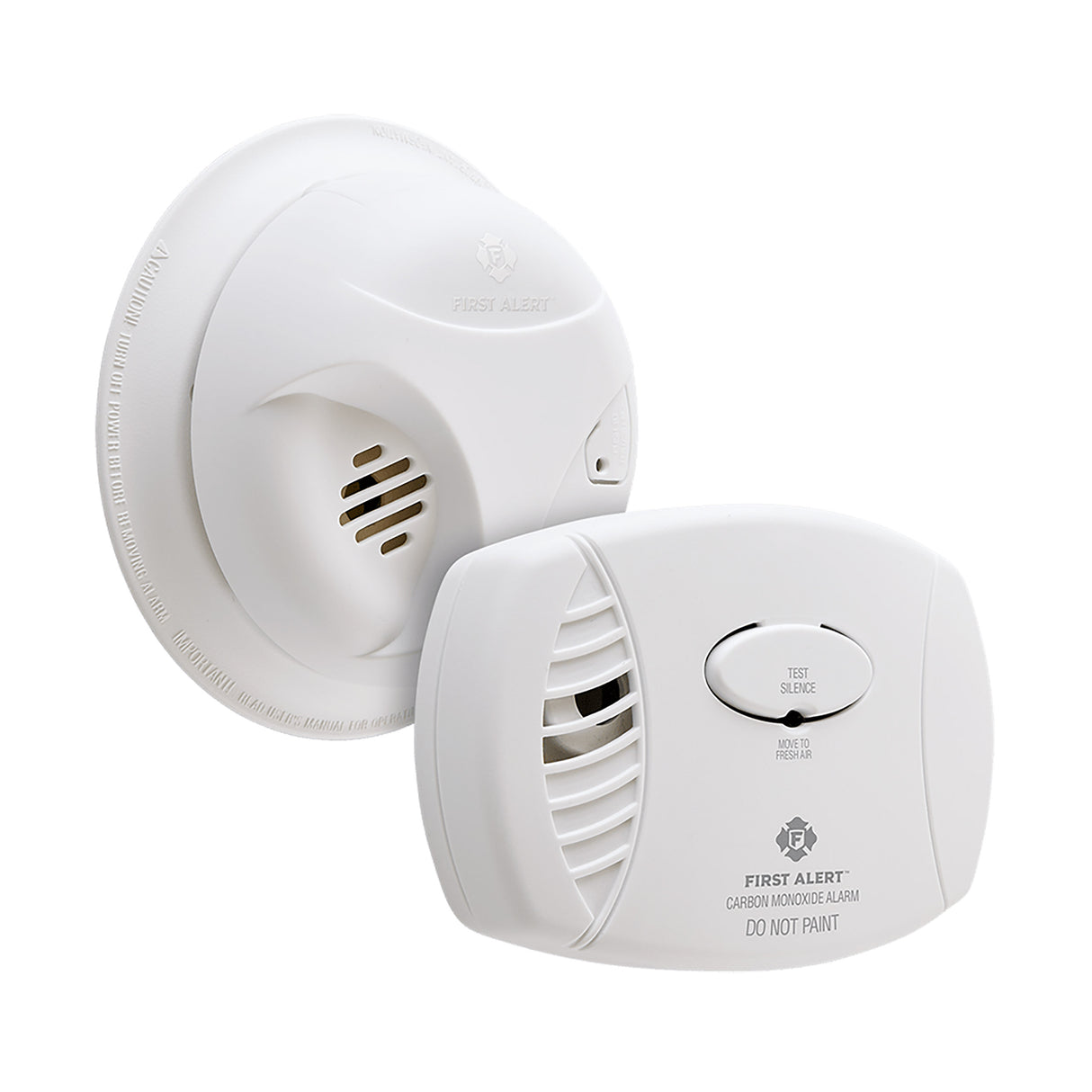 Smoke and Carbon Monoxide Alarm Combo Pack at an Angle